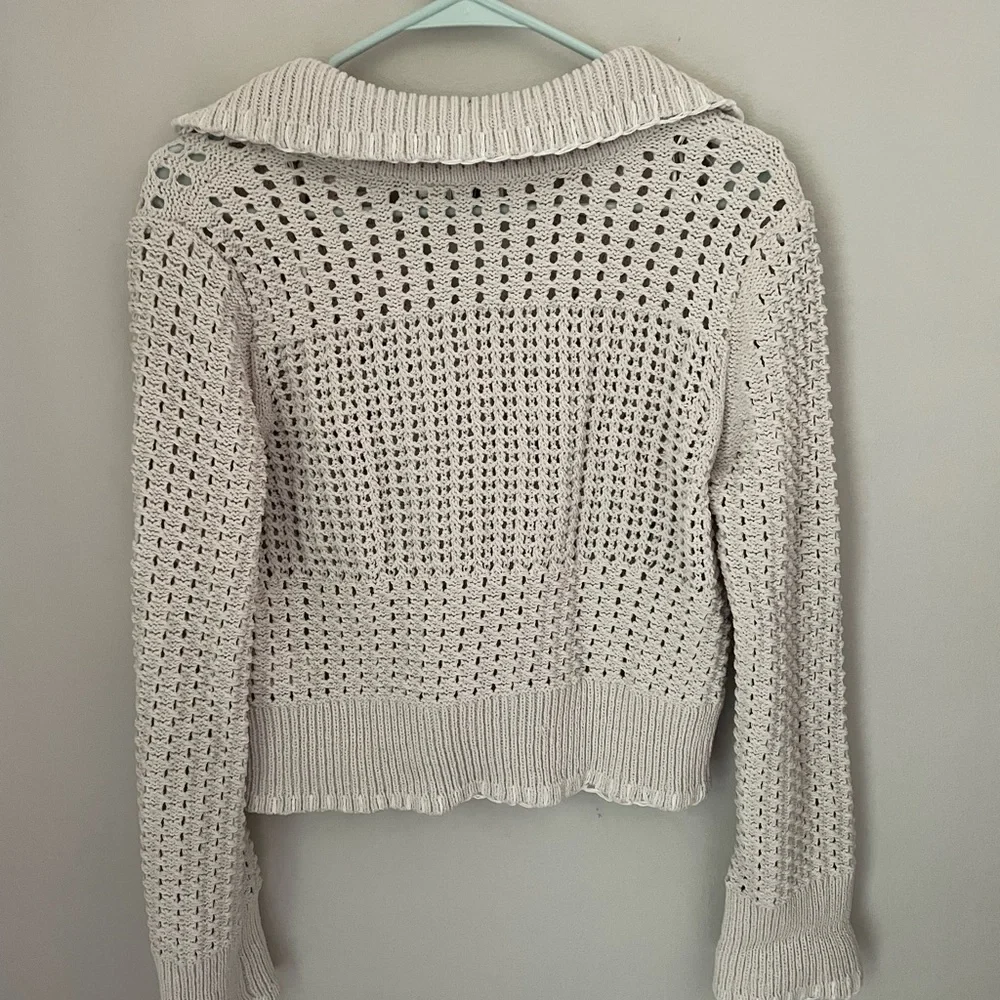 Joie Cream V-Neck Knit Sweater - Picture 5 of 6